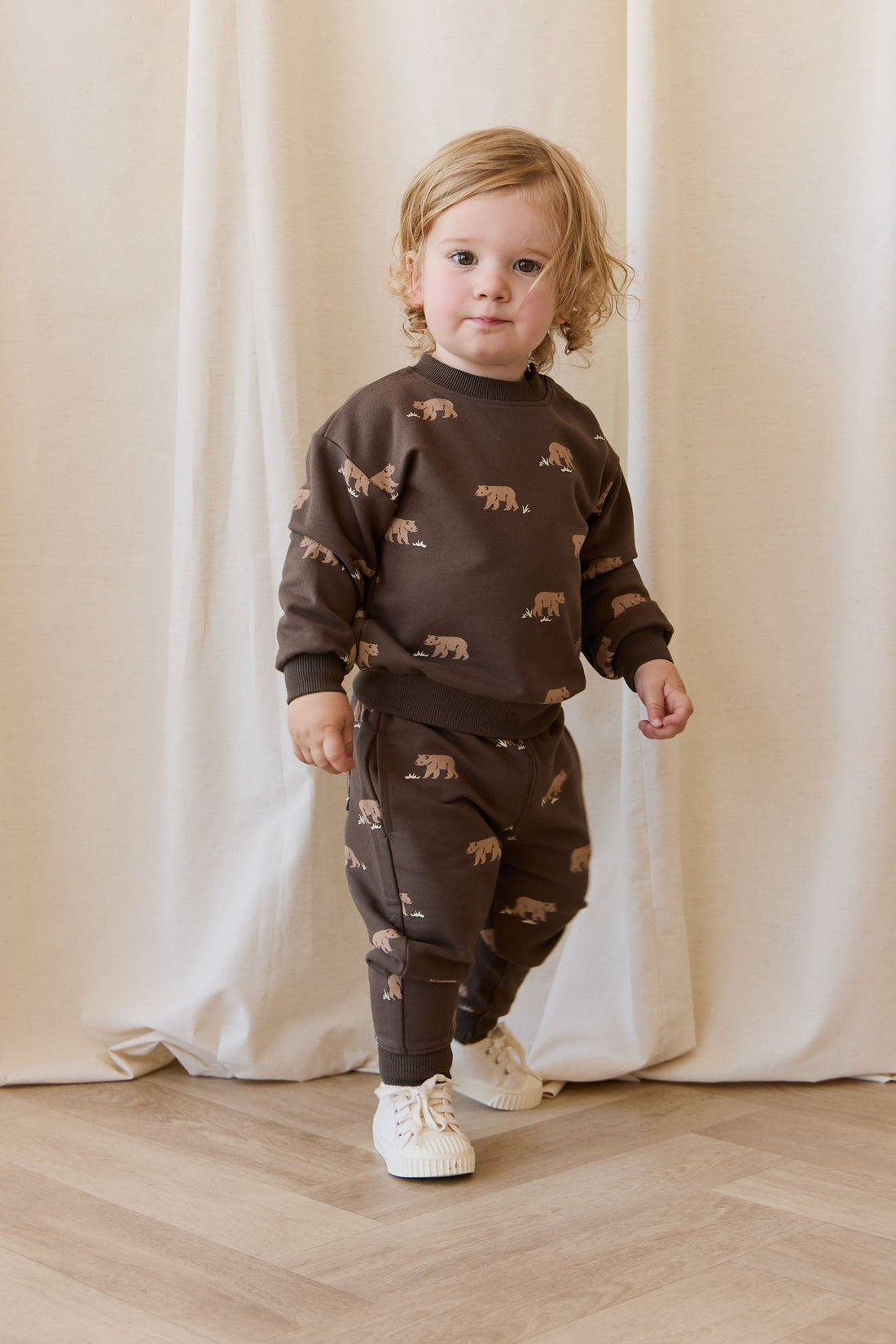 Organic Cotton Dominic Track Pant - Bear Buddies Canteen Childrens Pant from Jamie Kay Australia