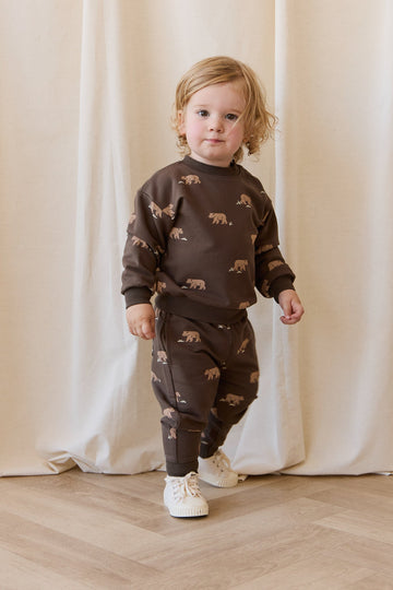 Organic Cotton Dominic Track Pant - Bear Buddies Canteen Childrens Pant from Jamie Kay Australia