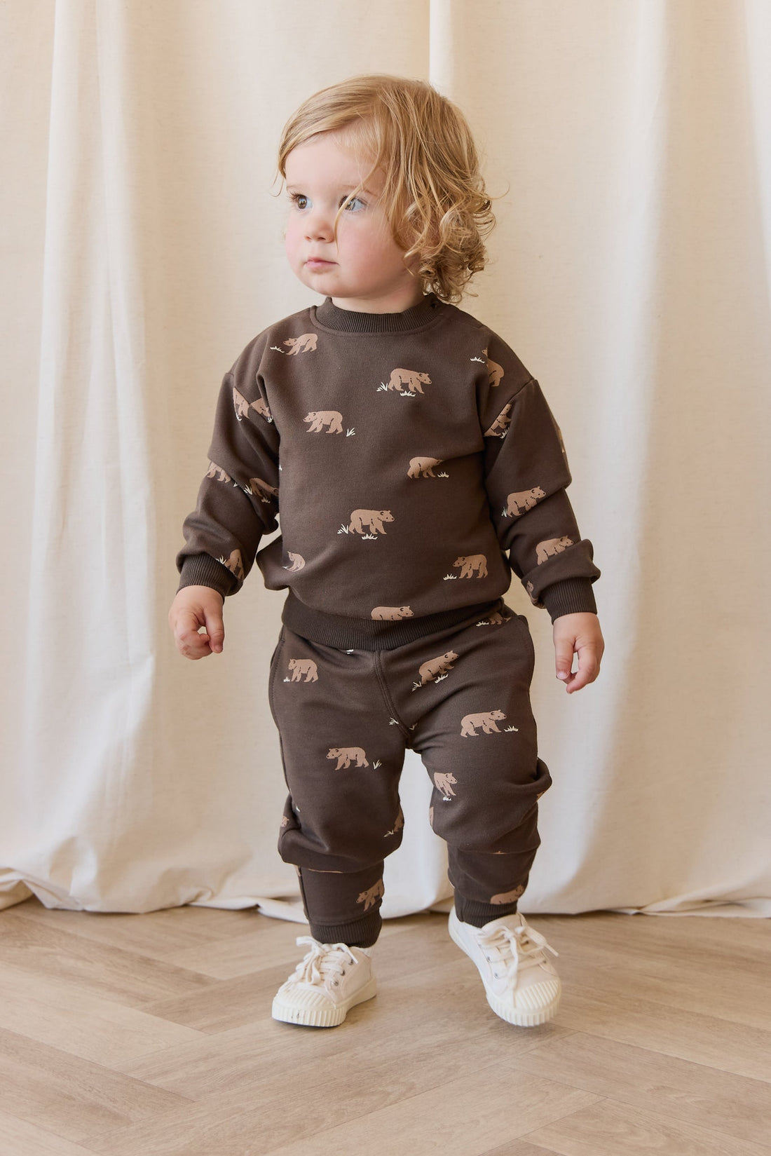 Organic Cotton Dominic Track Pant - Bear Buddies Canteen Childrens Pant from Jamie Kay Australia
