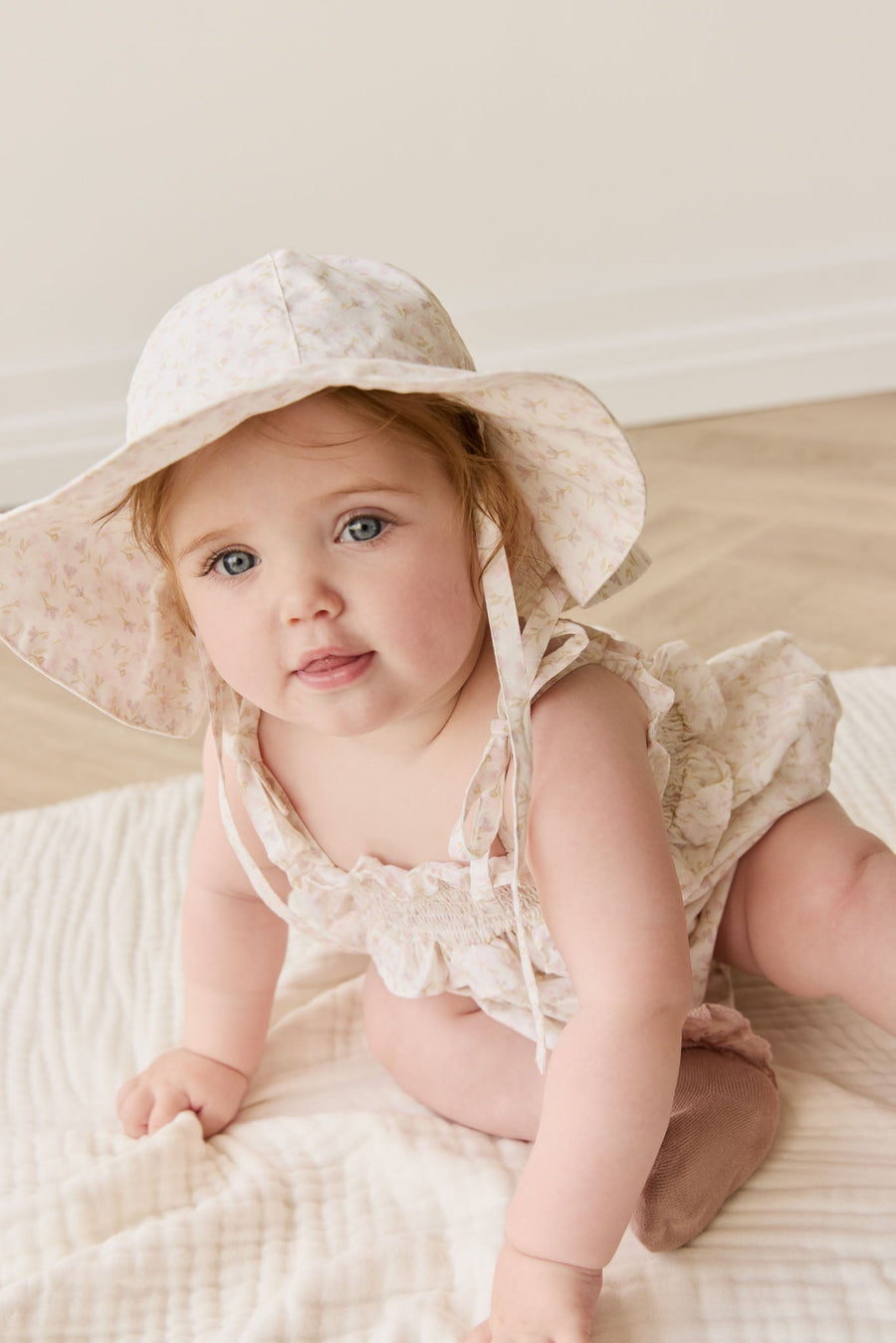 Organic Cotton Noelle Hat - Aries Mauve Childrens Hat from Jamie Kay Australia