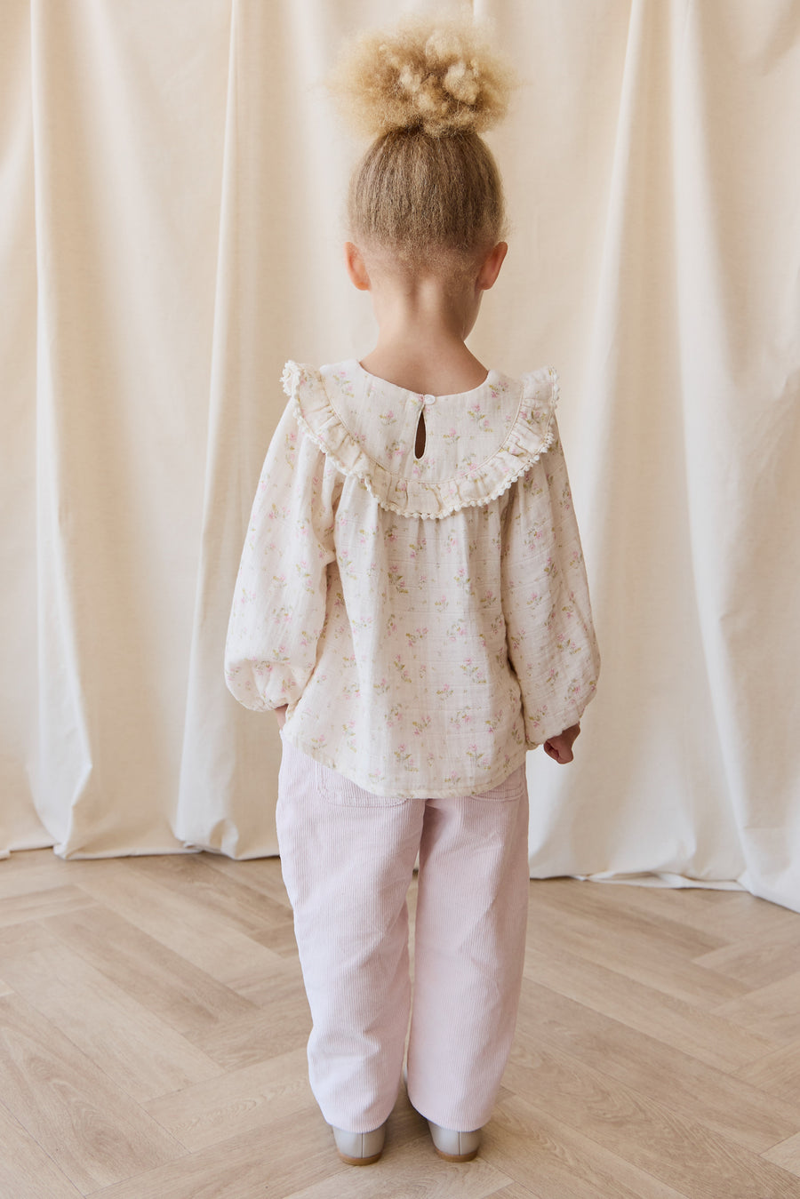 Organic Cotton Muslin Cleo Blouse - Emelia Pink Childrens Top from Jamie Kay Australia