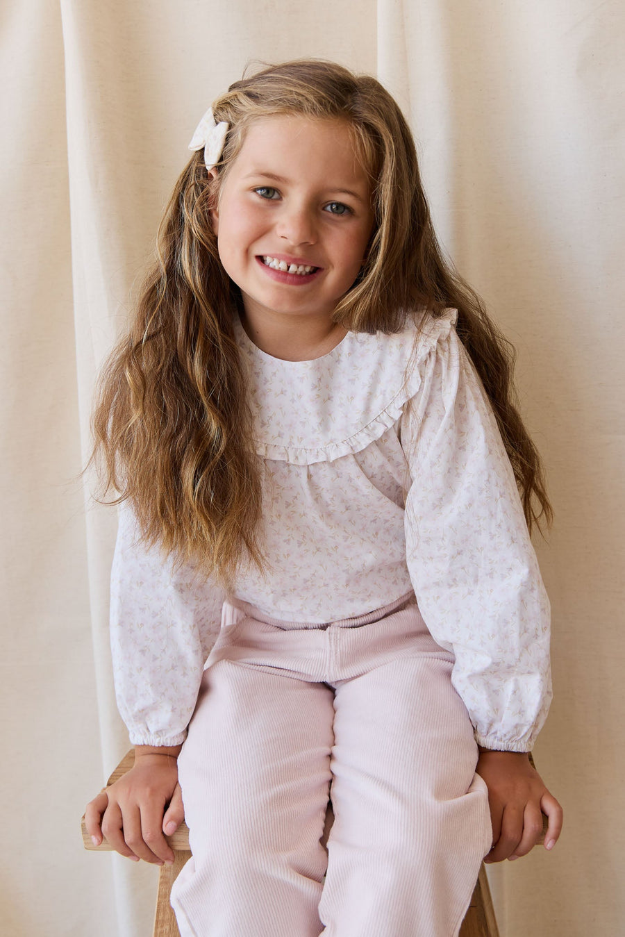 Organic Cotton Amira Blouse - Aries Mauve Childrens Top from Jamie Kay Australia