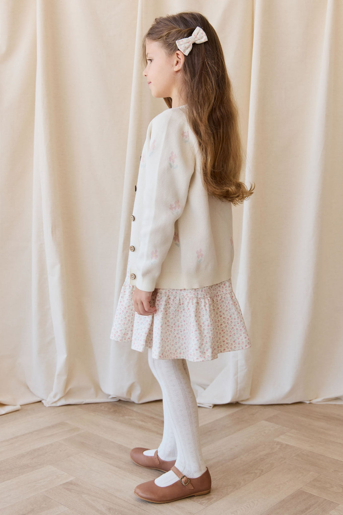 Meadow Cardigan - Larissa Egret Childrens Cardigan from Jamie Kay Australia