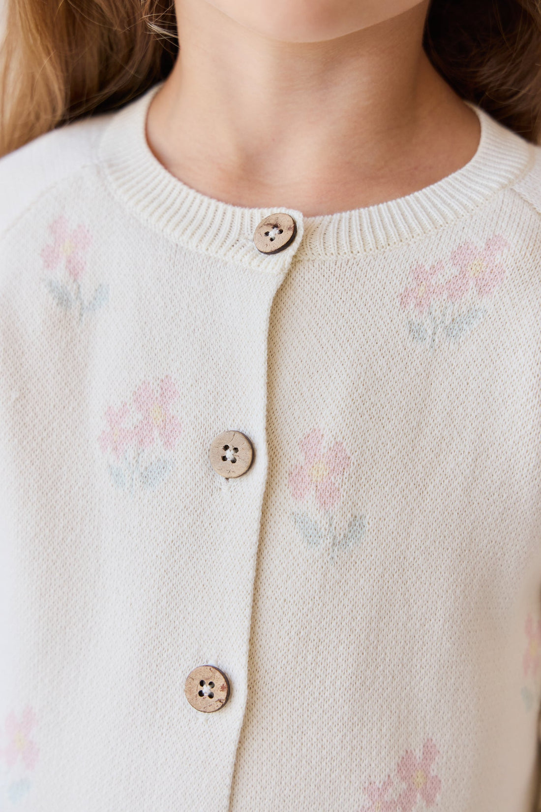 Meadow Cardigan - Larissa Egret Childrens Cardigan from Jamie Kay Australia