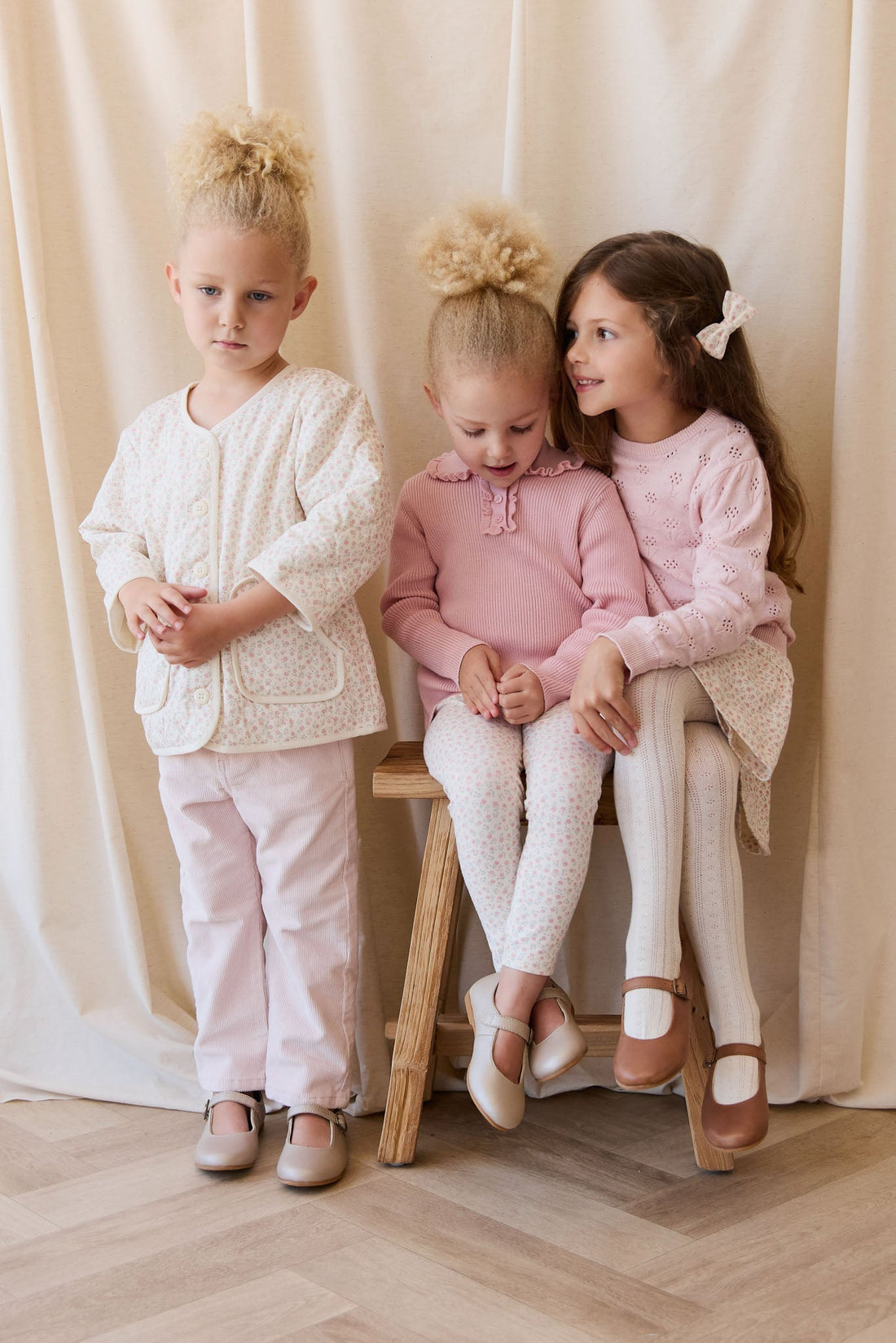 Organic Cotton Everyday Legging - Posy Garden Pink Childrens Legging from Jamie Kay Australia