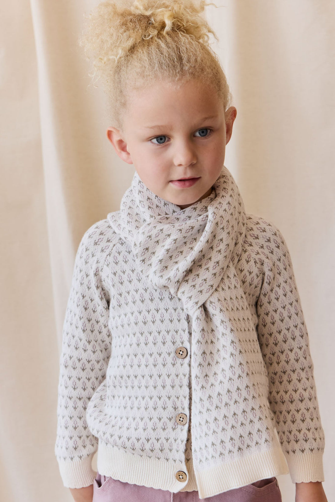 Savannah Jacquard Cardigan - Sheer Pink Childrens Cardigan from Jamie Kay Australia