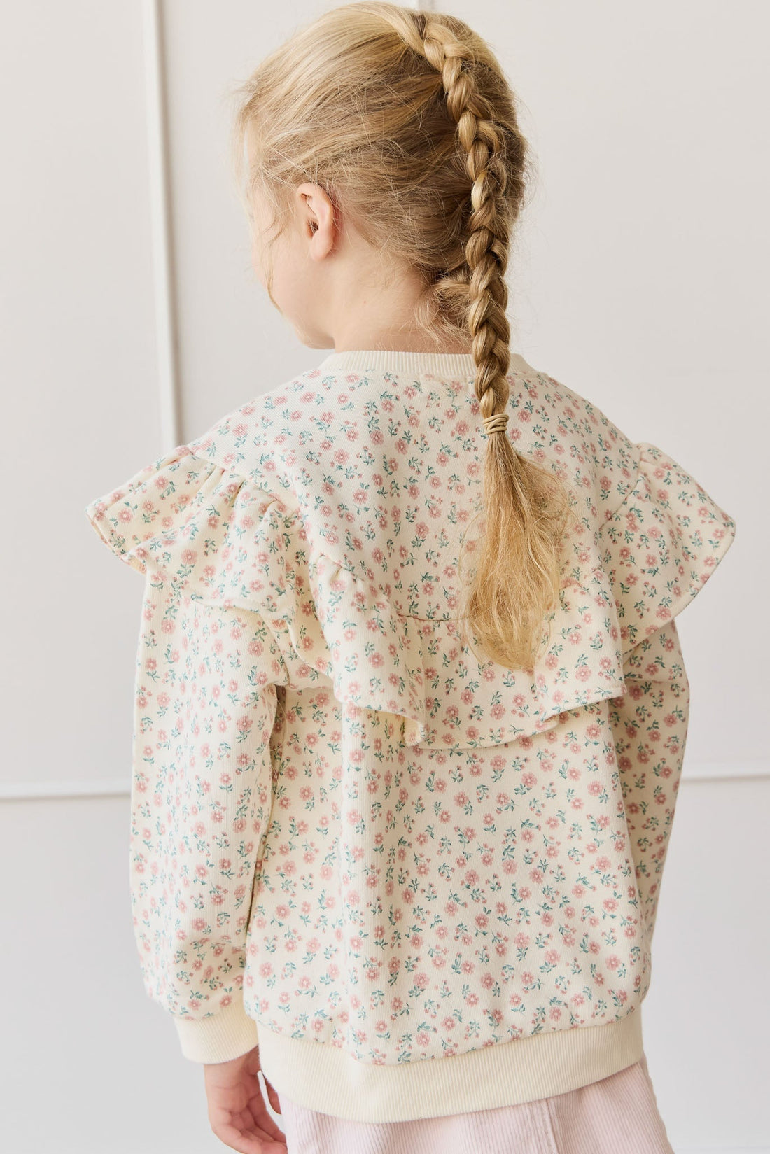 Organic Cotton Mckinley Sweatshirt - Posy Garden Pink Childrens Top from Jamie Kay Australia