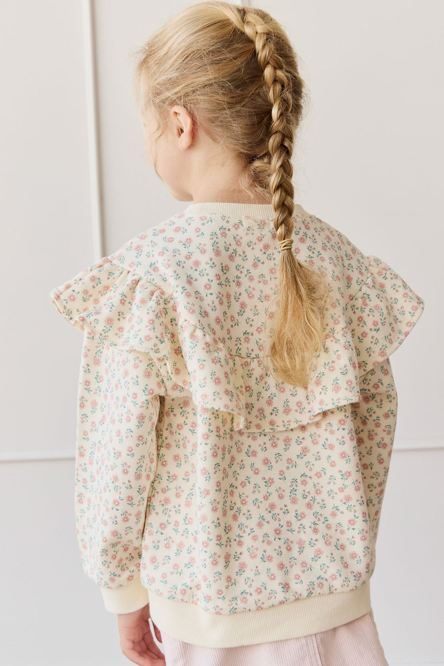 Organic Cotton Mckinley Sweatshirt - Posy Garden Pink Childrens Top from Jamie Kay Australia