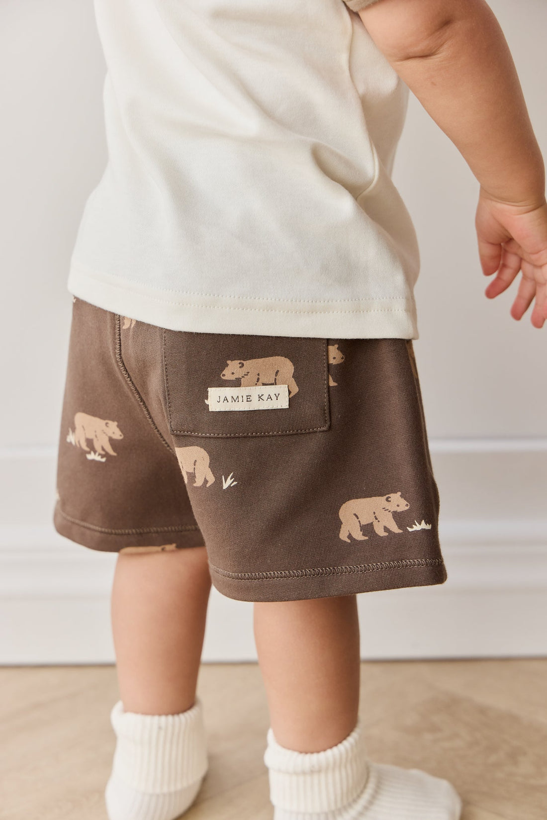 Organic Cotton Jalen Short - Bear Buddies Canteen Childrens Short from Jamie Kay Australia