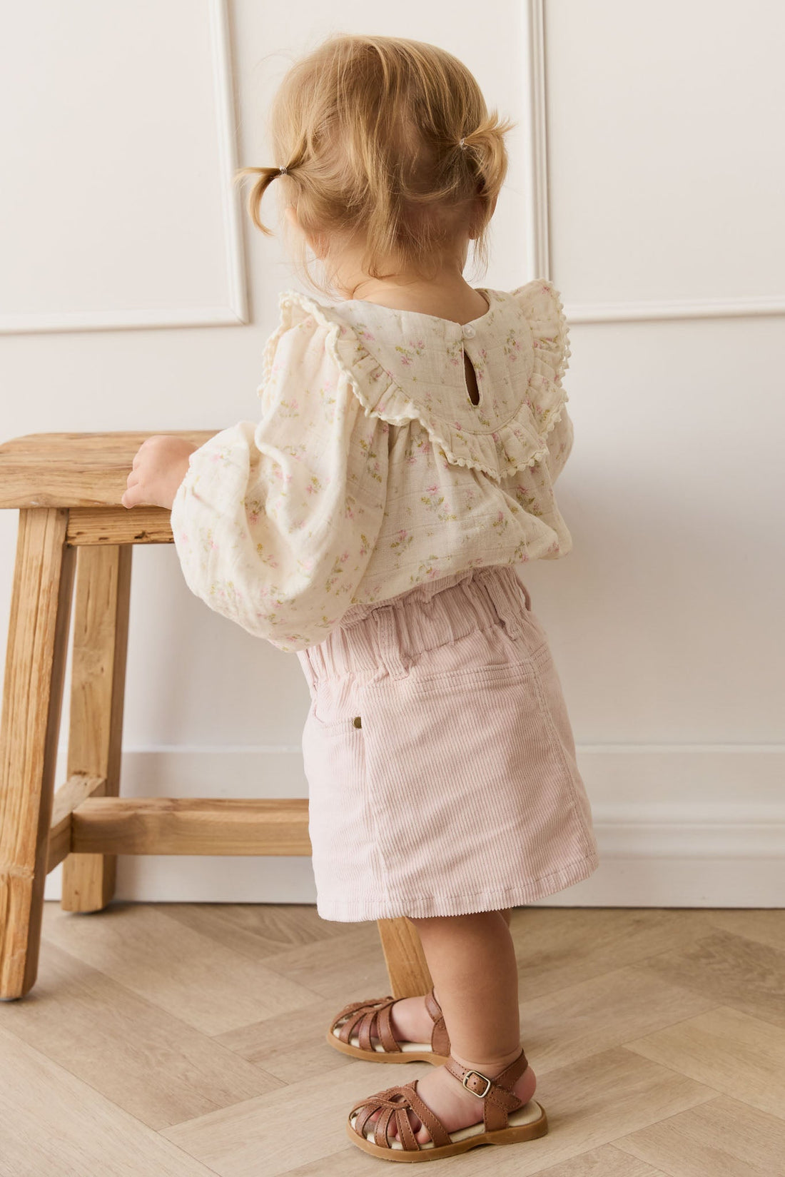 Organic Cotton Muslin Malia Playsuit - Emelia Pink Childrens Playsuit from Jamie Kay Australia