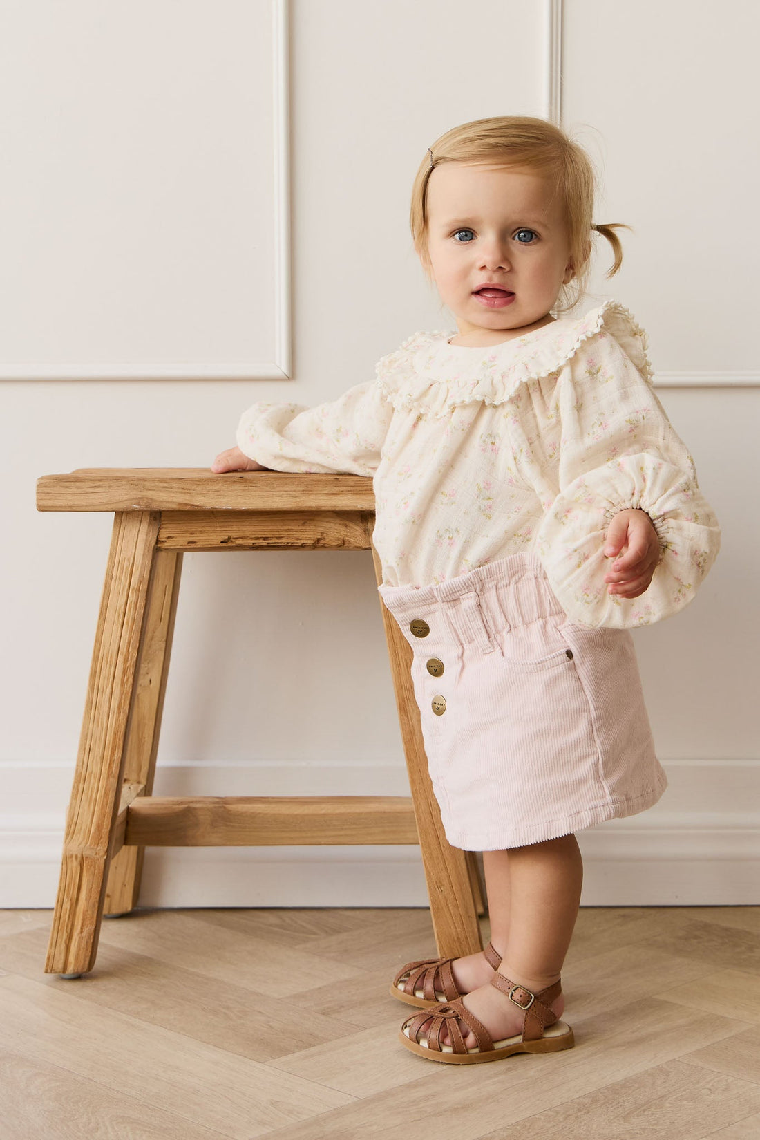 Organic Cotton Muslin Malia Playsuit - Emelia Pink Childrens Playsuit from Jamie Kay Australia