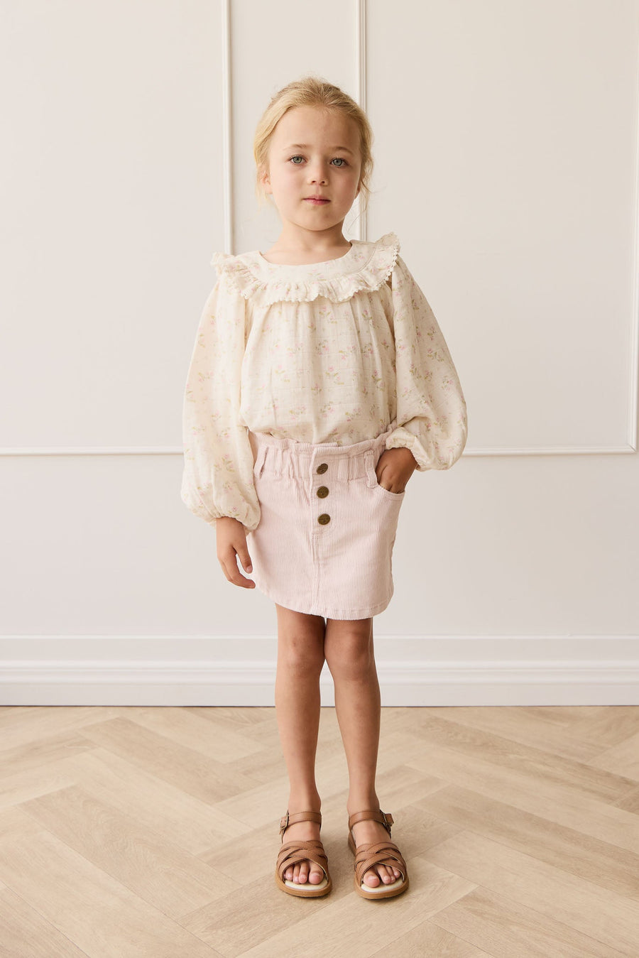 Briella Skirt - Soft Misty Rose Childrens Skirt from Jamie Kay Australia