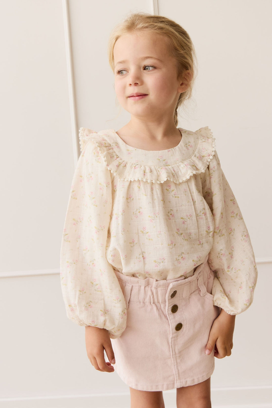 Briella Skirt - Soft Misty Rose Childrens Skirt from Jamie Kay Australia
