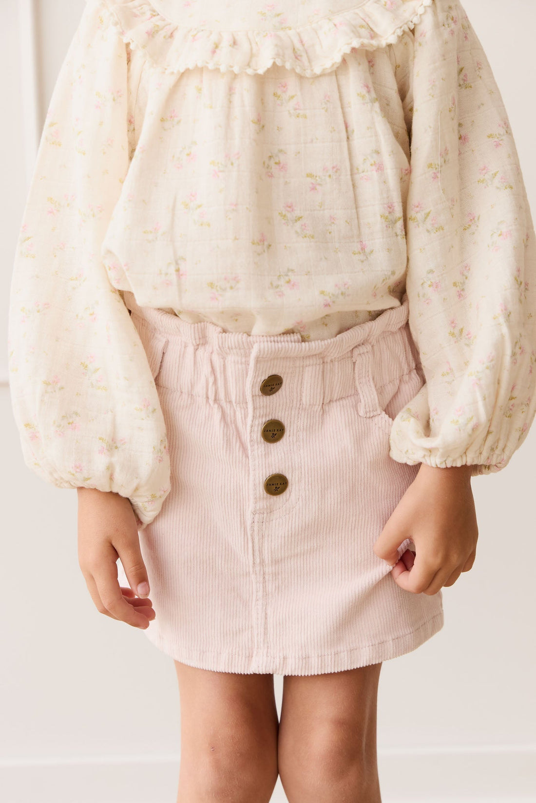 Briella Skirt - Soft Misty Rose Childrens Skirt from Jamie Kay Australia