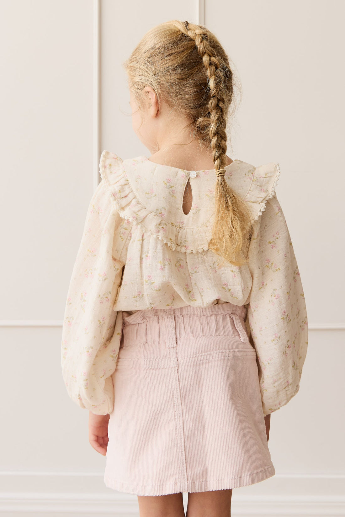 Organic Cotton Muslin Cleo Blouse - Emelia Pink Childrens Top from Jamie Kay Australia