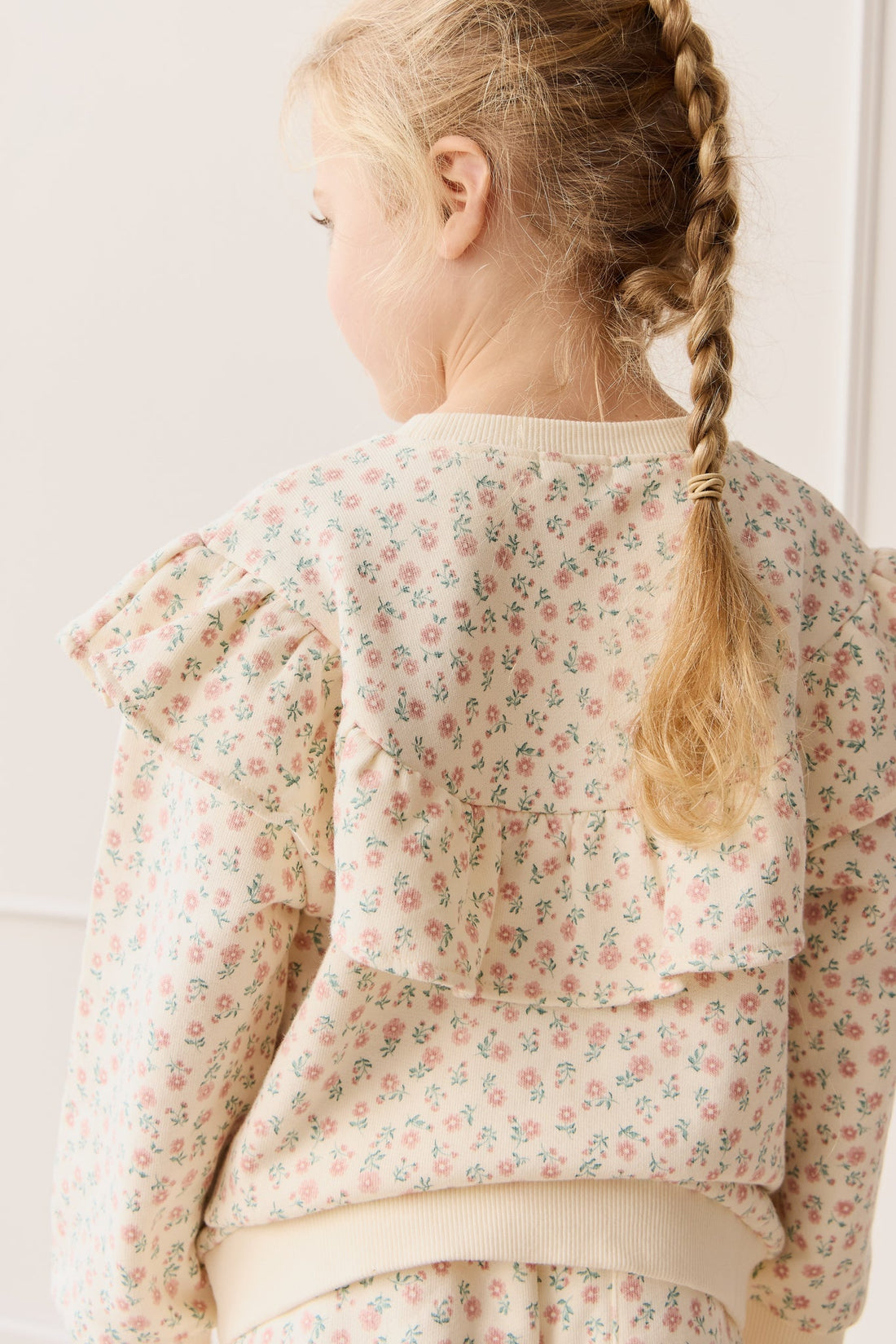 Organic Cotton Mckinley Sweatshirt - Posy Garden Pink Childrens Top from Jamie Kay Australia