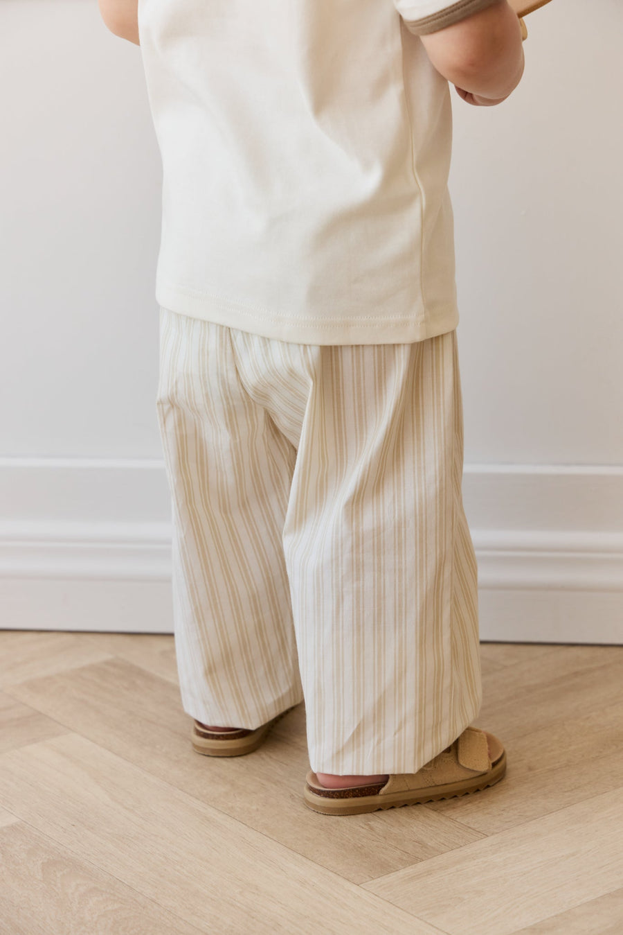 Organic Cotton Kingston Pant - Variegated Stripe Foam Childrens Pant from Jamie Kay Australia