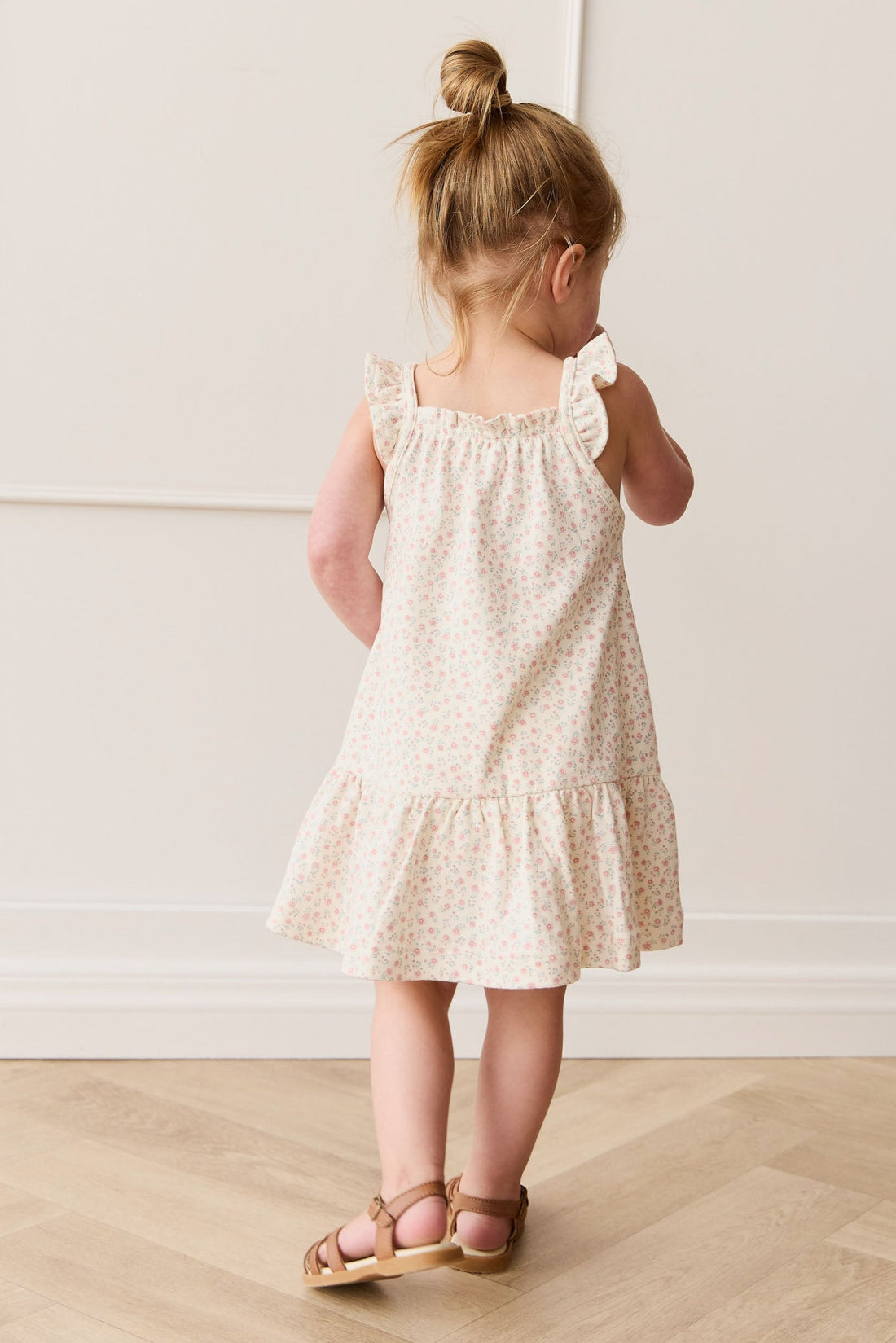 Organic Cotton Nelly Dress - Posy Garden Pink Childrens Dress from Jamie Kay Australia