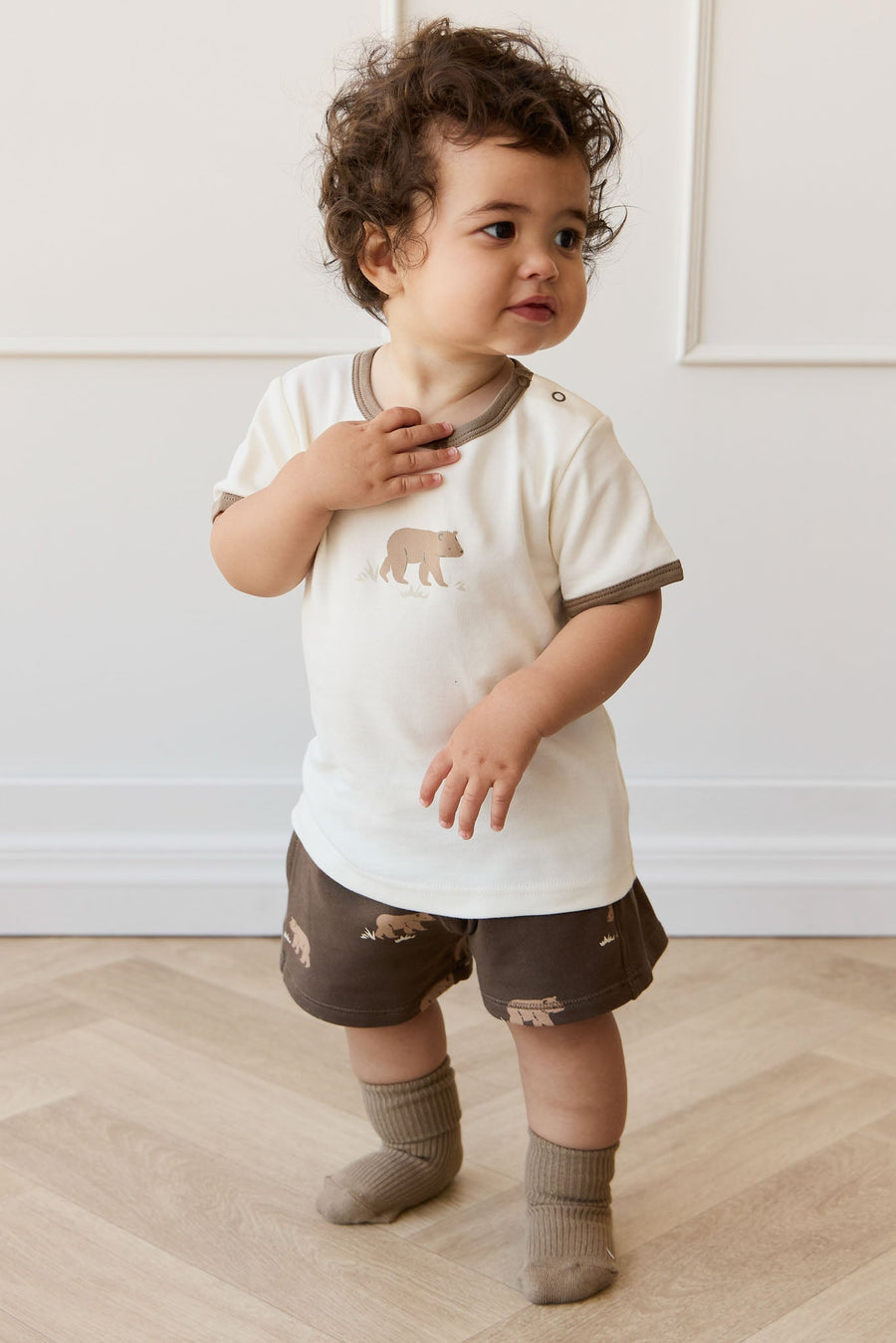 Pima Cotton Erik Tee - Buddy Bear Cloud Childrens Top from Jamie Kay Australia