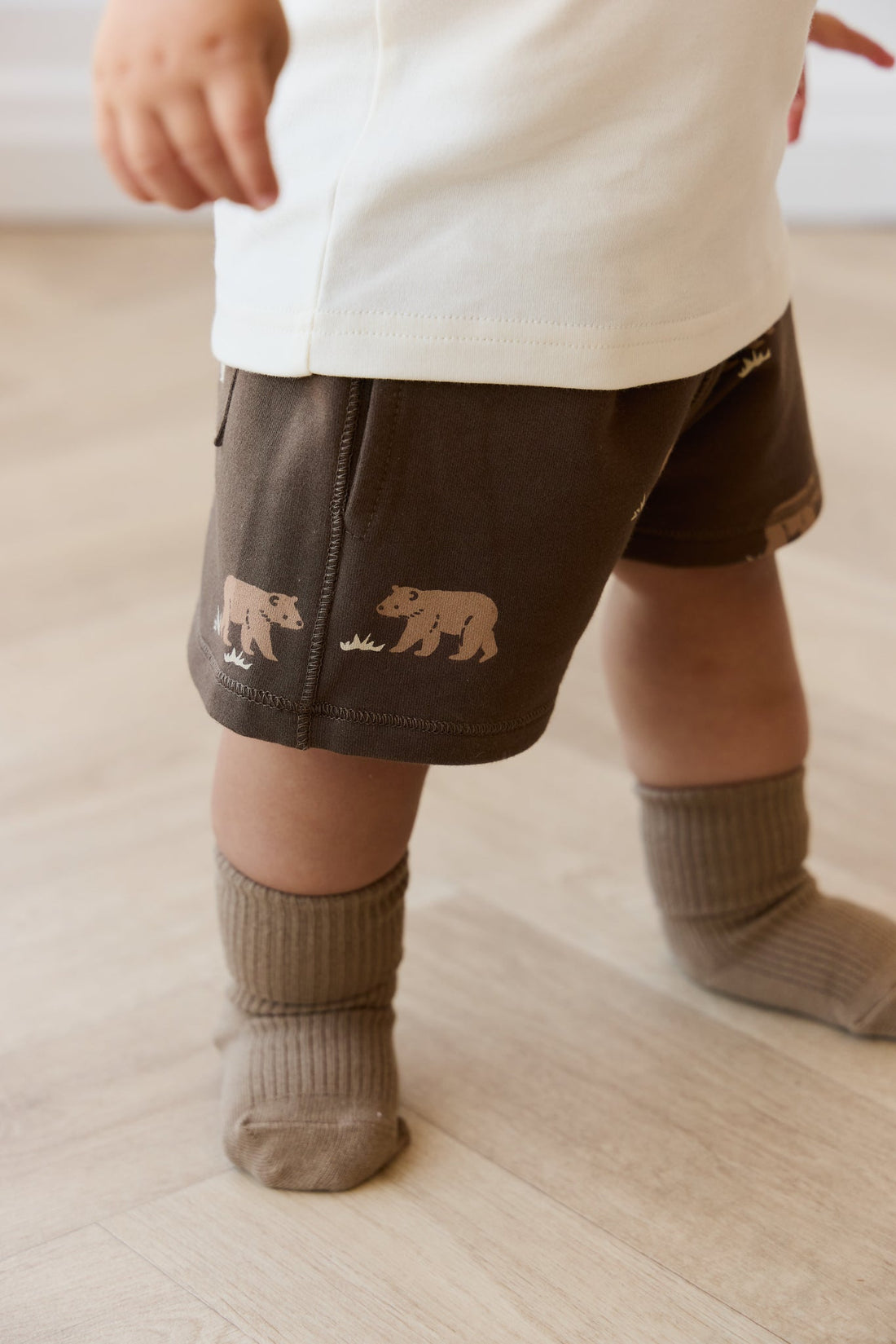 Organic Cotton Jalen Short - Bear Buddies Canteen Childrens Short from Jamie Kay Australia