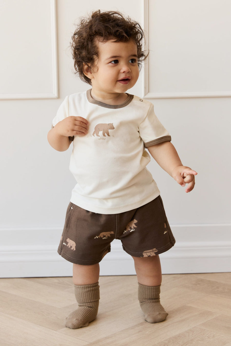 Organic Cotton Jalen Short - Bear Buddies Canteen Childrens Short from Jamie Kay Australia