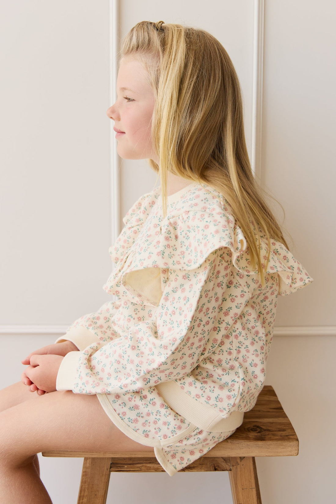 Organic Cotton Monroe Short - Posy Garden Pink Childrens Short from Jamie Kay Australia