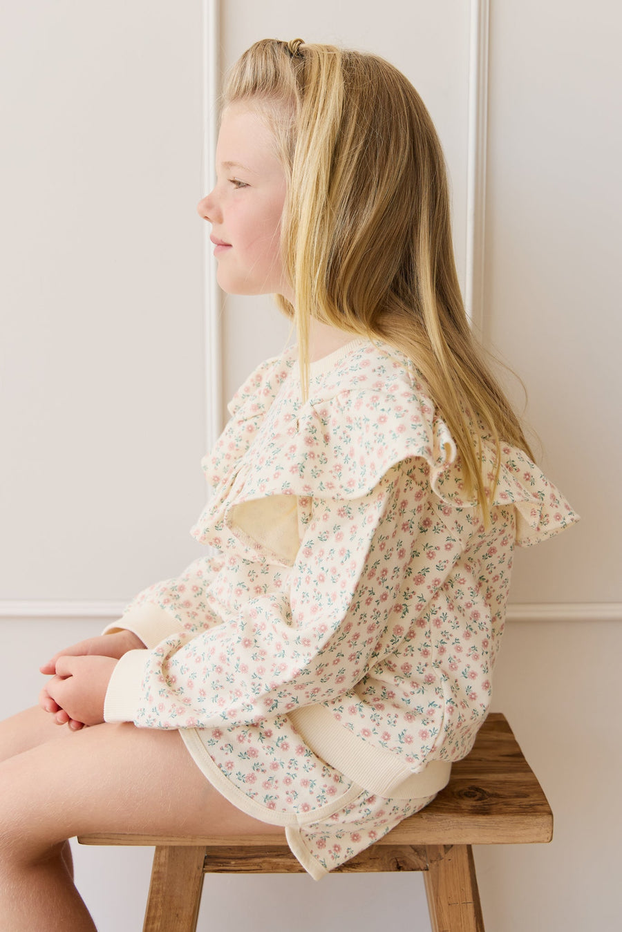 Organic Cotton Monroe Short - Posy Garden Pink Childrens Short from Jamie Kay Australia