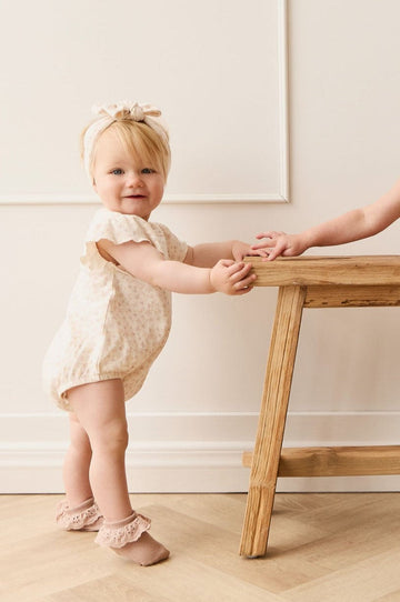 Organic Cotton Sage Onepiece - Posy Garden Pink Childrens Onepiece from Jamie Kay Australia