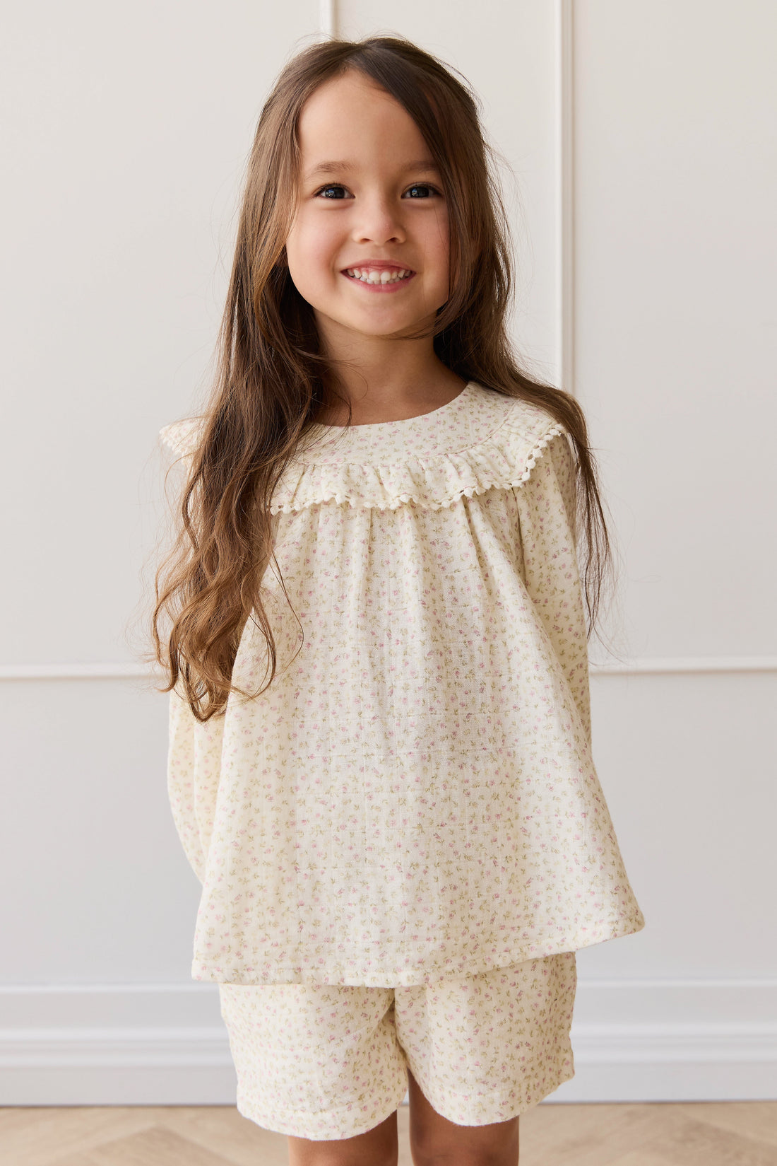 Organic Cotton Muslin Emelia Short - Pippa Pink Childrens Short from Jamie Kay Australia