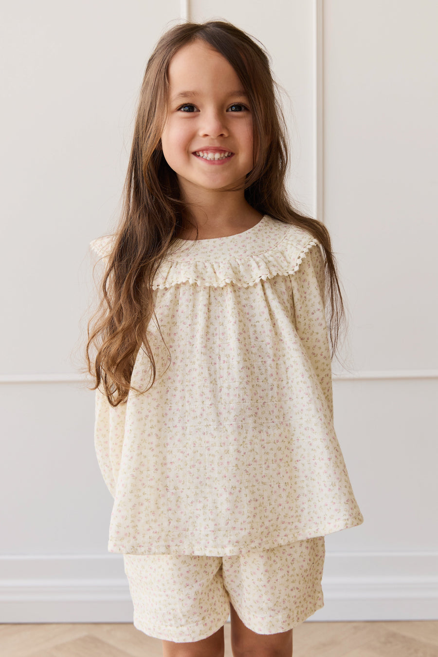 Organic Cotton Muslin Emelia Short - Pippa Pink Childrens Short from Jamie Kay Australia