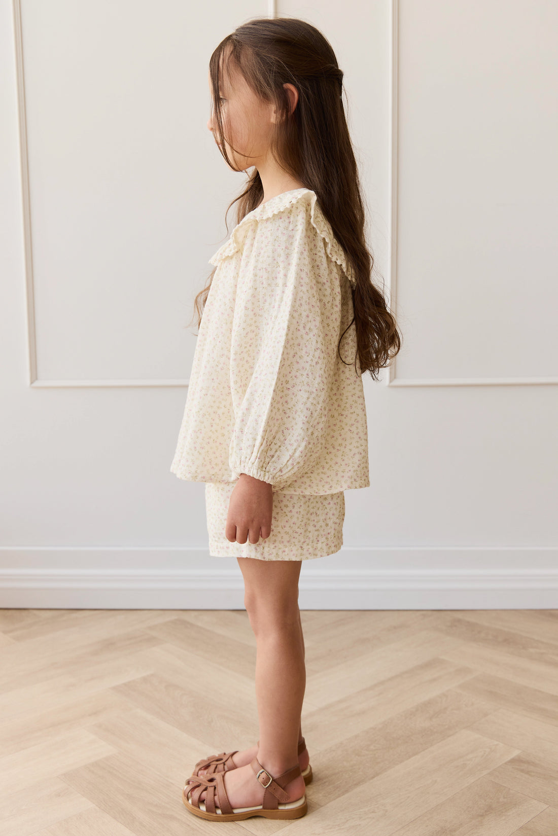 Organic Cotton Muslin Emelia Short - Pippa Pink Childrens Short from Jamie Kay Australia