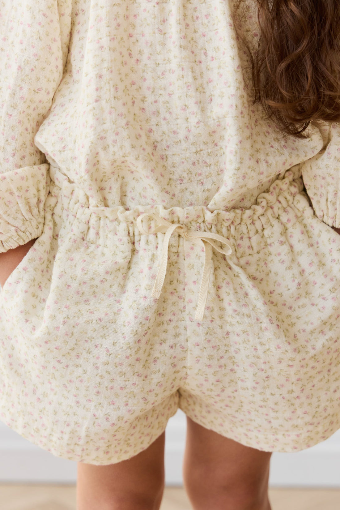 Organic Cotton Muslin Emelia Short - Pippa Pink Childrens Short from Jamie Kay Australia