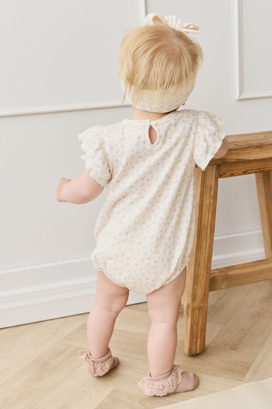 Organic Cotton Sage Onepiece - Aries Mauve Childrens Onepiece from Jamie Kay Australia