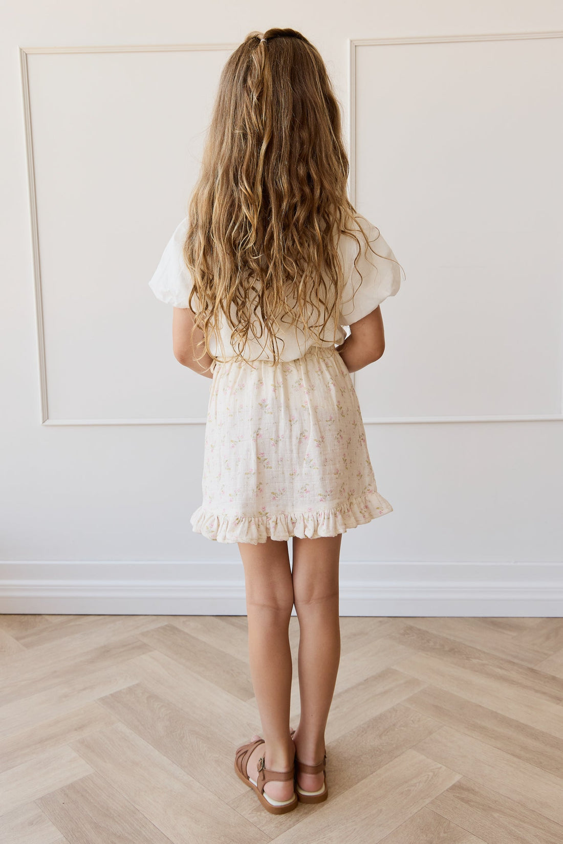 Organic Cotton Muslin Celine Skirt - Emelia Pink Childrens Skirt from Jamie Kay Australia