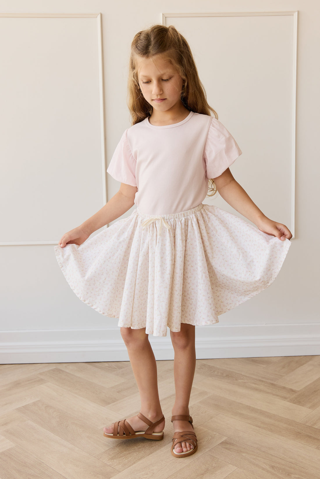 Organic Cotton Winnie Skirt - Aries Mauve Childrens Skirt from Jamie Kay Australia