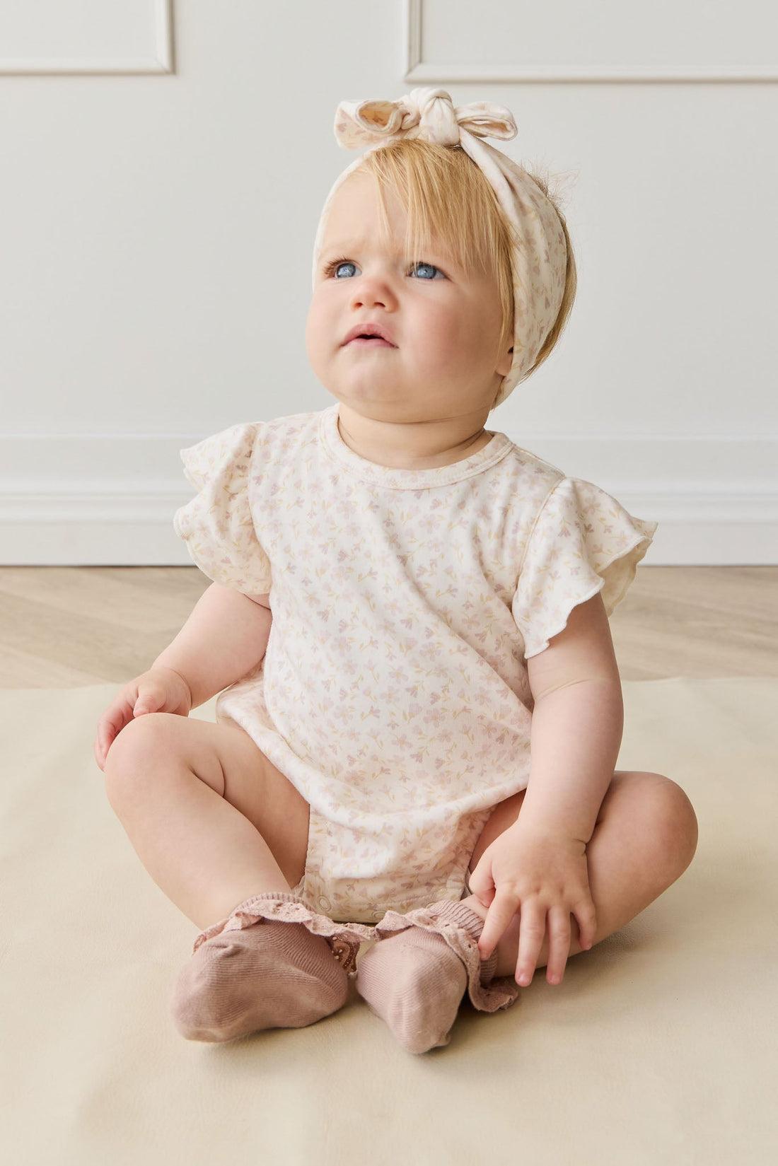Organic Cotton Sage Onepiece - Aries Mauve Childrens Onepiece from Jamie Kay Australia