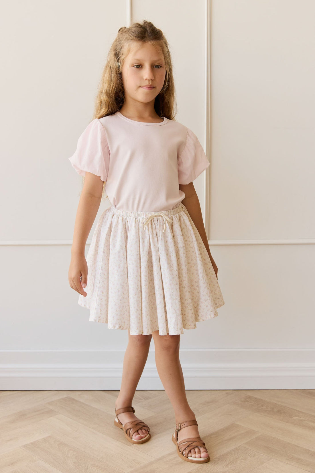 Pima Cotton Myla Top - Soft Misty Rose Childrens Top from Jamie Kay Australia