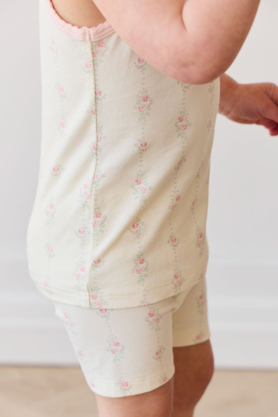 Organic Cotton Jolie Singlet Pyjama Set - Rose Trail Childrens Pyjama from Jamie Kay Australia