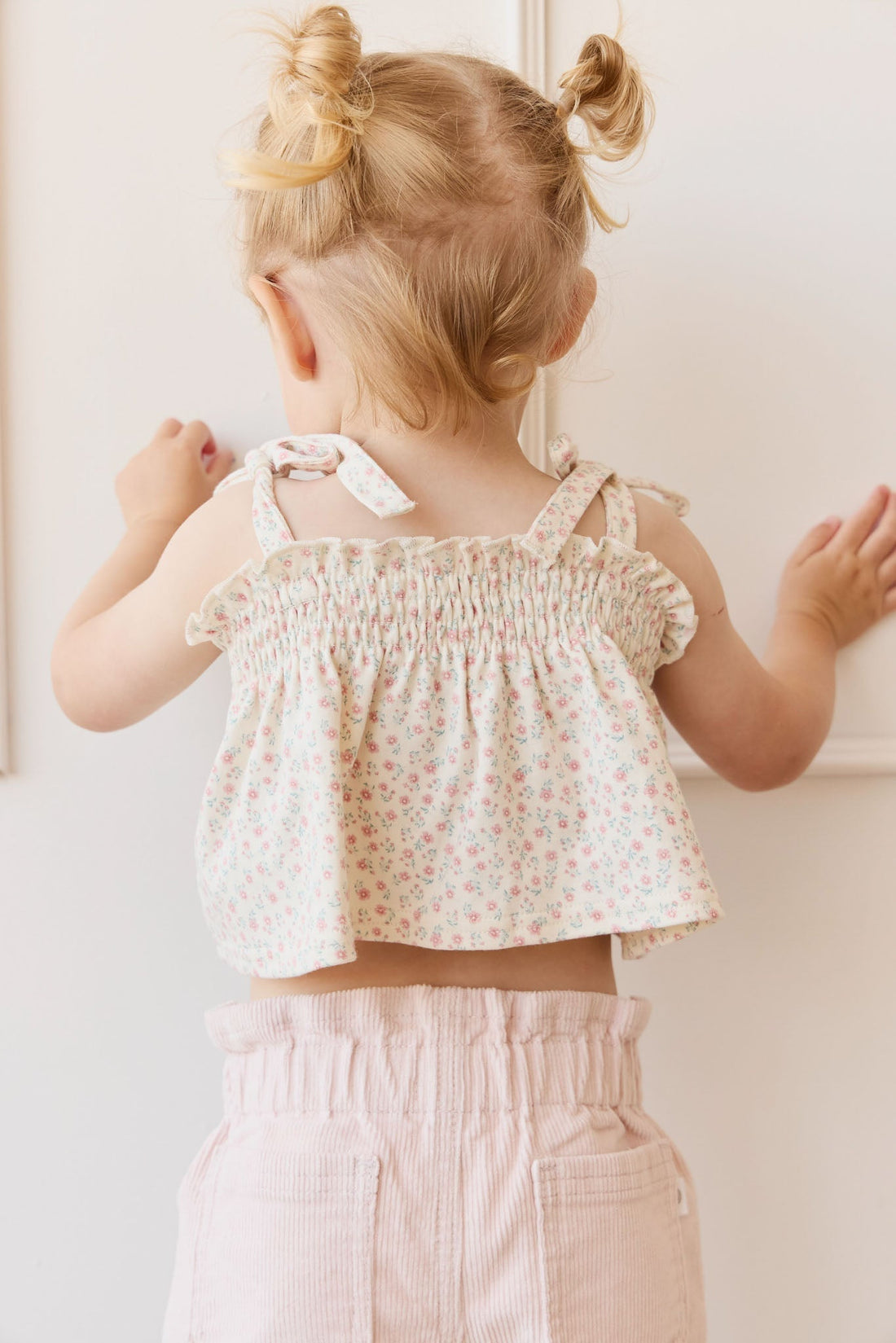 Organic Cotton Emmeline Top - Posy Garden Pink Childrens Top from Jamie Kay Australia