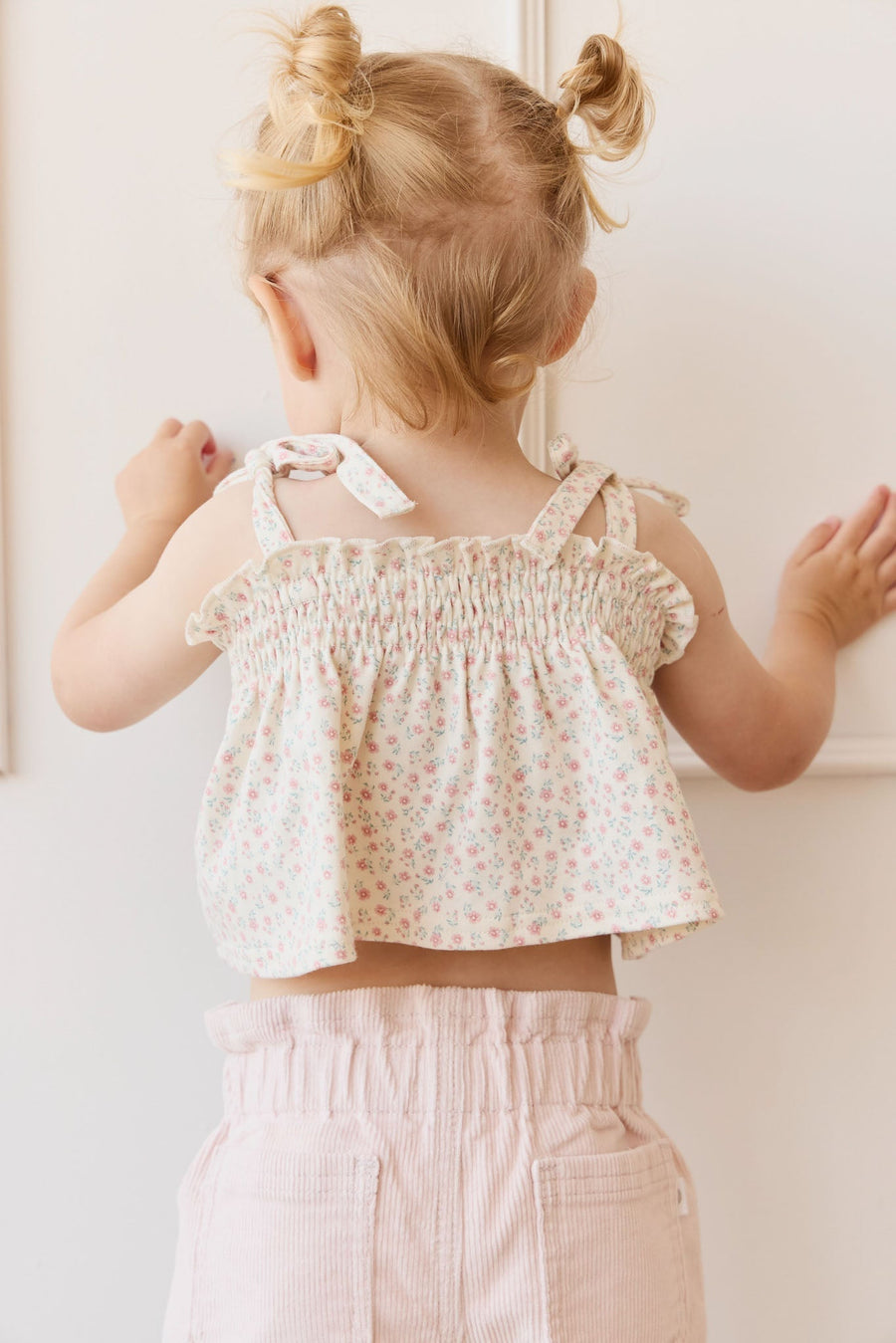 Organic Cotton Emmeline Top - Posy Garden Pink Childrens Top from Jamie Kay Australia