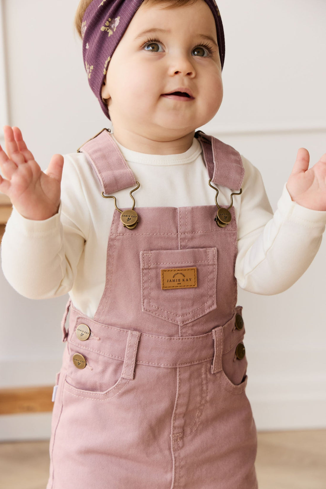 Classic Overall Dress - Dreamy Pink Childrens Overall from Jamie Kay Australia