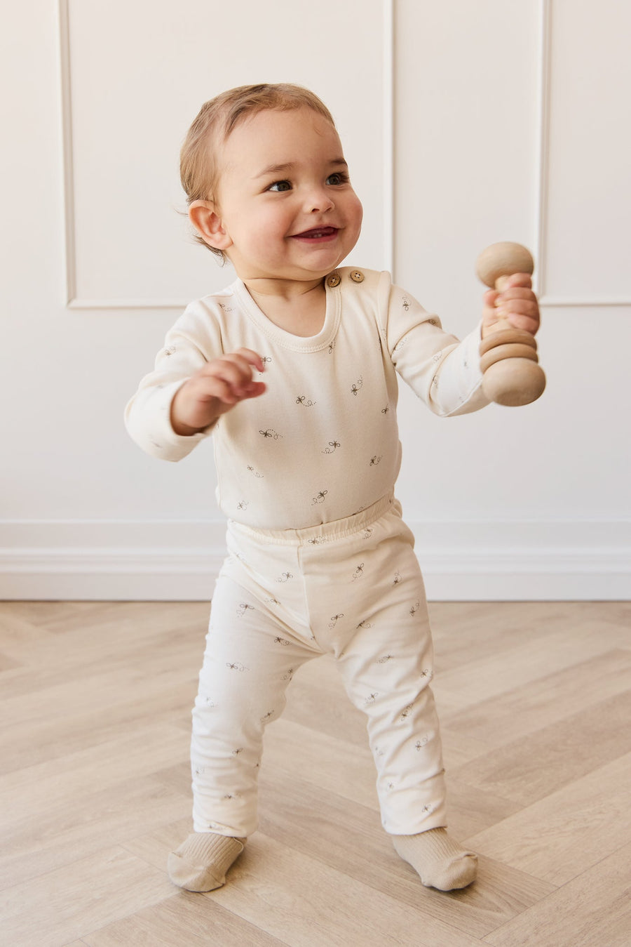 Organic Cotton Fernley Bodysuit - Bumblebees Childrens Bodysuit from Jamie Kay Australia