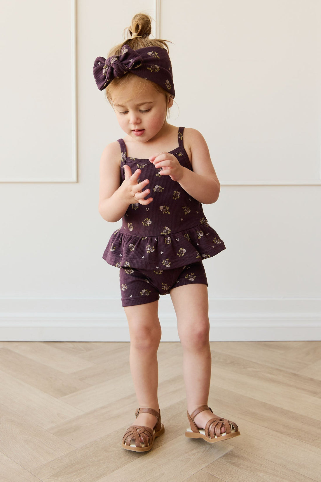 Organic Cotton Fine Rib Lillian Top - Simone Huckleberry Childrens Top from Jamie Kay Australia