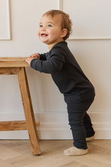 Organic Cotton Modal Long Sleeve Henley - Charter Childrens Top from Jamie Kay Australia