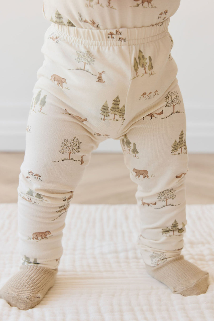 Organic Cotton Everyday Legging - Pine Forest Friends Childrens Legging from Jamie Kay Australia