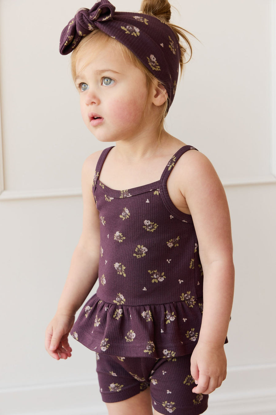 Organic Cotton Fine Rib Lillian Top - Simone Huckleberry Childrens Top from Jamie Kay Australia