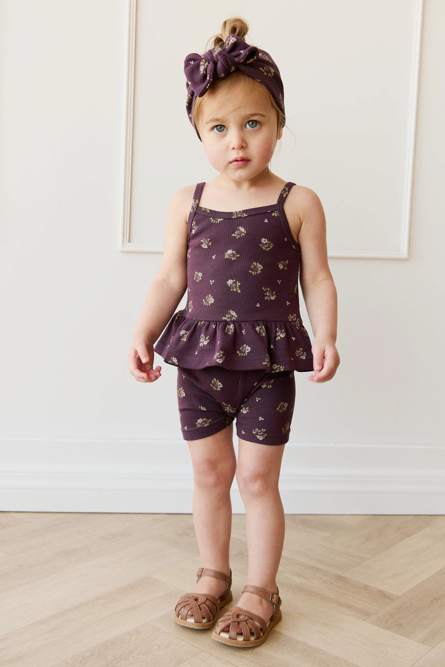 Organic Cotton Fine Rib Lillian Top - Simone Huckleberry Childrens Top from Jamie Kay Australia