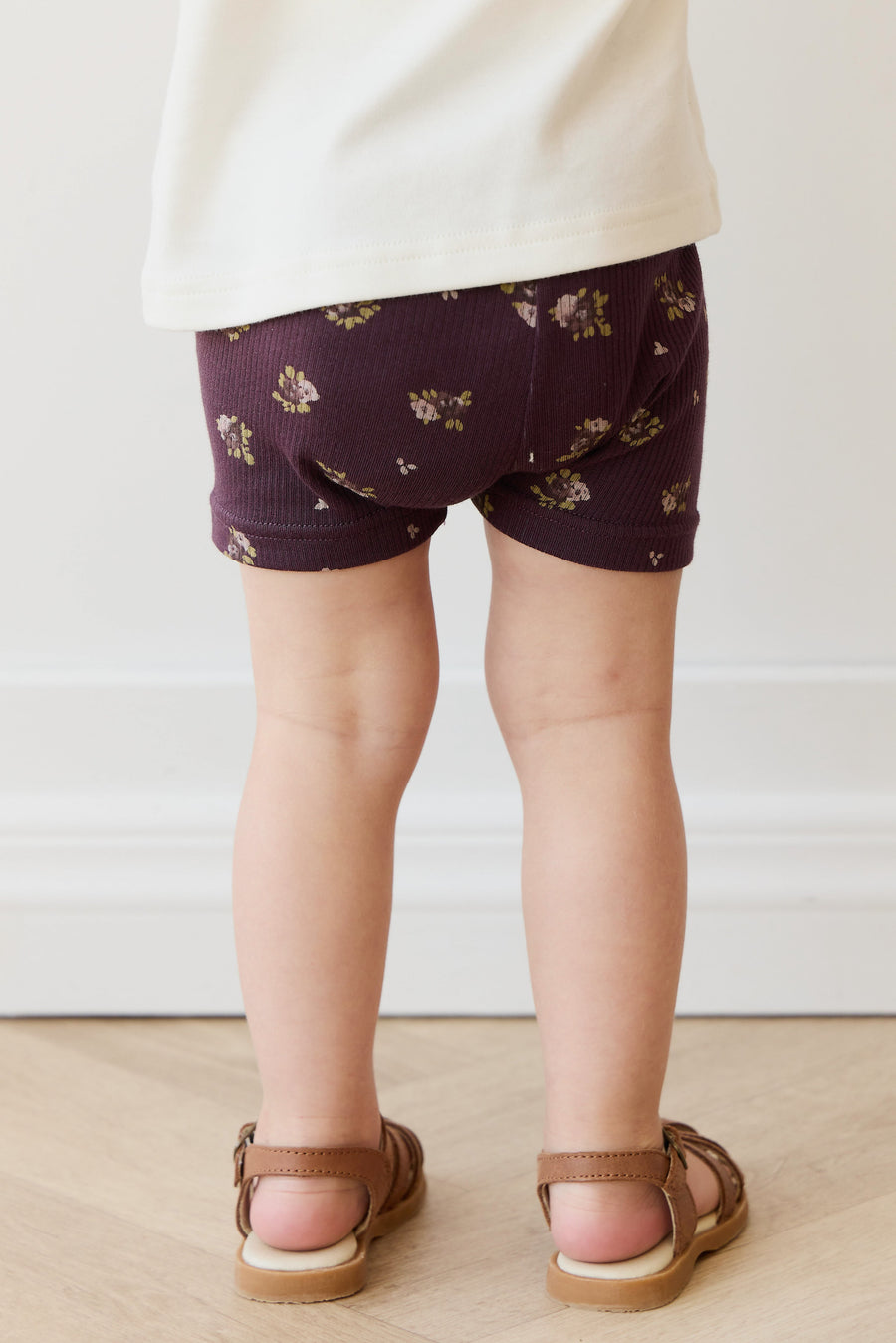 Organic Cotton Fine Rib Everyday Bike Short - Simone Huckleberry Childrens Short from Jamie Kay Australia