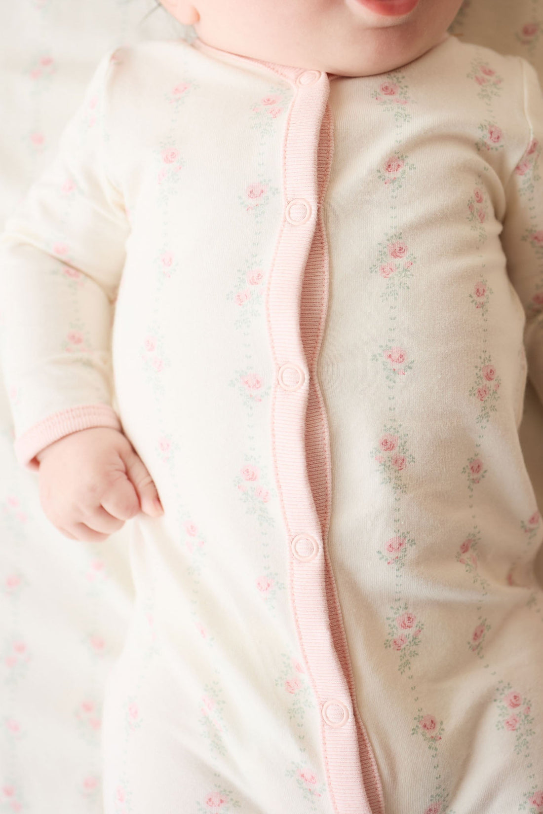 Organic Cotton Amory Onepiece - Rose Trail Childrens Pyjama from Jamie Kay Australia