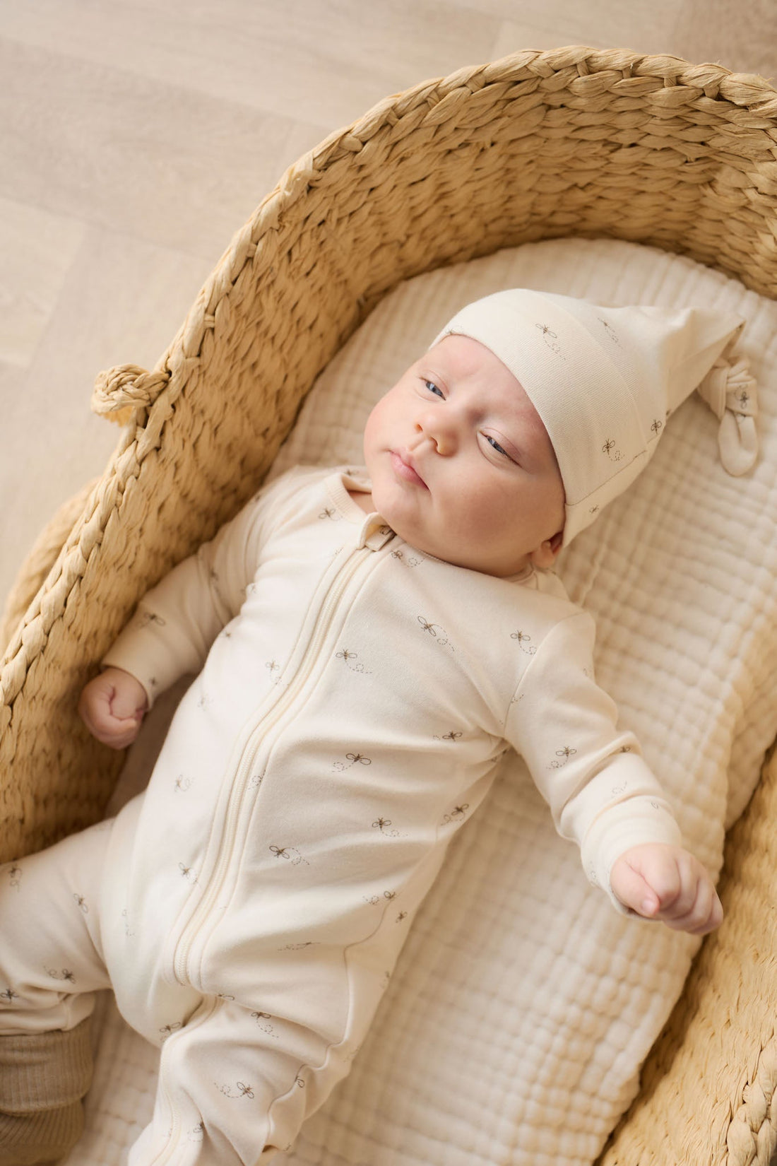 Organic Cotton Reese Zip Onepiece - Bumblebees Childrens Onepiece from Jamie Kay Australia